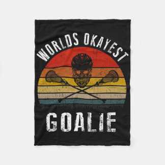 Werelds Okéste Keeper Vintage Lacrosse Cadeau  Fleece Deken