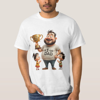 Werelds Okéste Papa – Grappige Cartoon Vaderdag  T-shirt