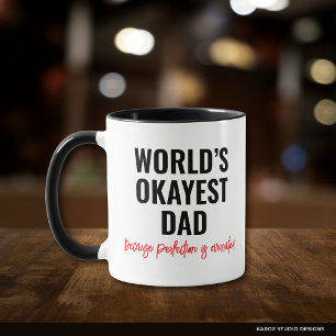 Werelds Okéste Papa Grappige Quote Mok