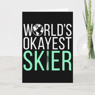 Werelds Okéste Skiër Sneeuw Wintersport Skiër Kaart