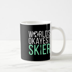Werelds Okéste Skiër Sneeuw Wintersport Skiër Koffiemok