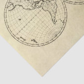 Wereldschets voor het dubbele halfrond tissuepapier (Detail)