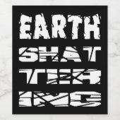 wereldschokkend wijn etiket (Enkel label)