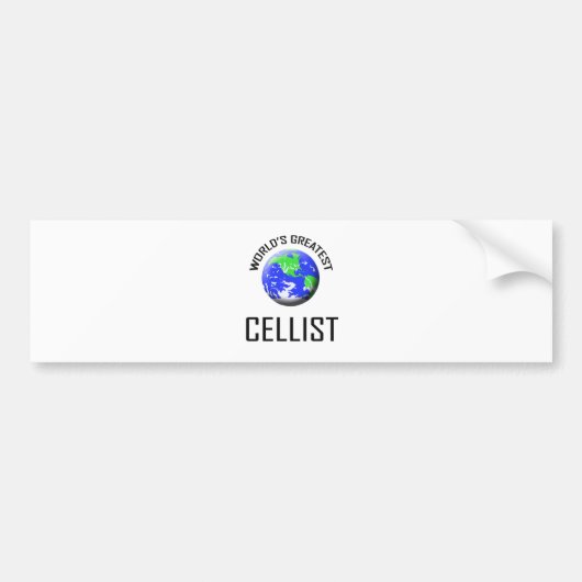 Wereldste Cellist Bumpersticker (Voorkant)