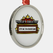 Wereldste HVAC-technicus Metalen Ornament (Rechts)