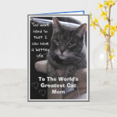 Wereldste kat mam grappigste kaart (Gele Bloem)