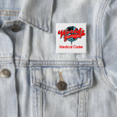 Wereldste medische code vierkante button 5,1 cm (In situ)