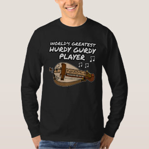 Wereldste urdy Gurdy Player Medieval Folk T-shirt