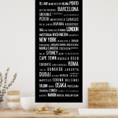 Wereldsteden Poster (Keuken)