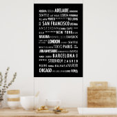 Wereldsteden Poster (Keuken)