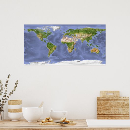 Wereldsteunkaart Poster (Keuken)