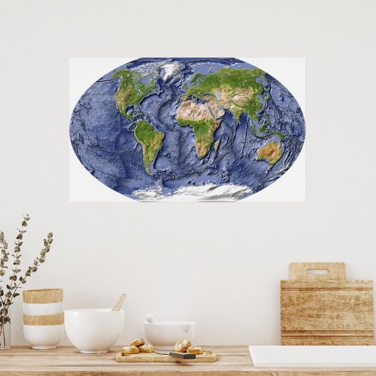 Wereldsteunkaart Poster (Keuken)