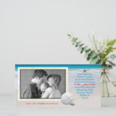 Wereldtalen Prettig Kerstfeest Oceaan Strandkaart Feestdagenkaart (Staand voorkant)