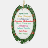Wereldtalen Prettig Kerstmis Tekst Ornament (Links)