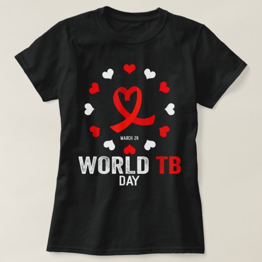 WereldTB Dag Tuberculosis Awareness End TB T-shirt (Design voorkant)