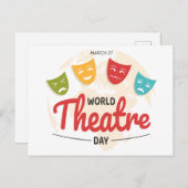 Wereldtheaterdag Briefkaart (Voorkant / Achterkant)