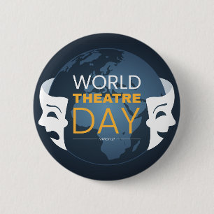 Wereldtheaterdag Ronde Button 5,7 Cm