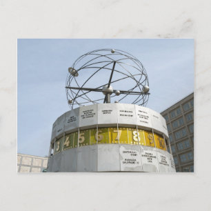 Wereldtijdklok in Berlijn Briefkaart