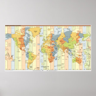Wereldtijdzones Poster