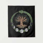 Wereldtop-serpent en wereldstructuur wandkleed (Voorkant)