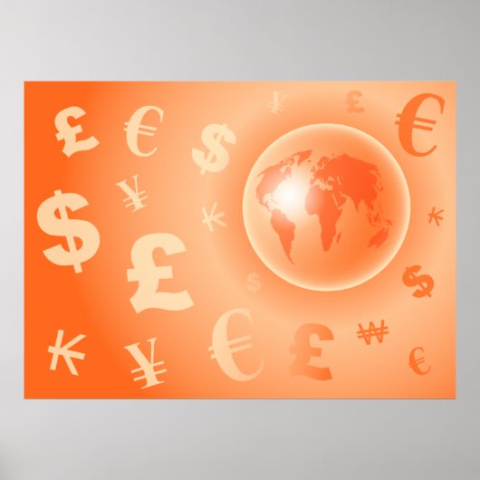 Wereldvaluta Poster (Voorkant)