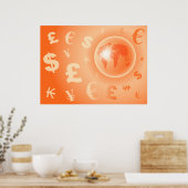 Wereldvaluta Poster (Keuken)