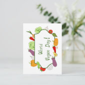 Wereldvegetarisch daglicht briefkaart (Staand voorkant)