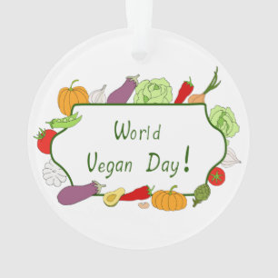 Wereldvegetarisch daglicht ornament