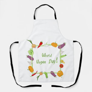 Wereldvegetarisch daglicht schort
