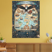 Wereldverkenningskronieken Canvas Afdruk (Insitu (Woonkamer))