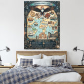 Wereldverkenningskronieken Canvas Afdruk (Insitu (Slaapkamer))