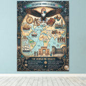 Wereldverkenningskronieken Canvas Afdruk (Insitu (Houten vloer))