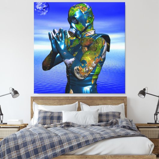 Wereldvervuiling Canvas Afdruk (Insitu (Slaapkamer))