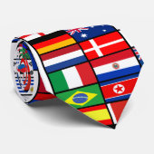 Wereldvlaggen 2010 stropdas (Opgerold)