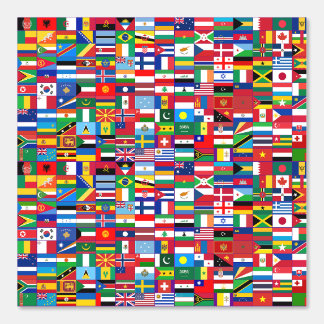 Wereldvlaggen Behang