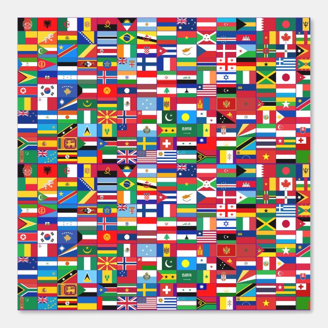 Wereldvlaggen Behang (Voorkant)