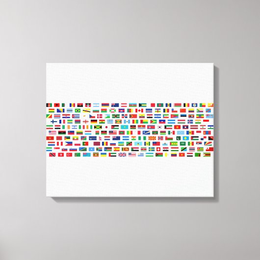 Wereldvlaggen Canvas Afdruk (Voorkant)