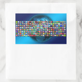 Wereldvlaggen Rechthoekige Sticker (Tas)