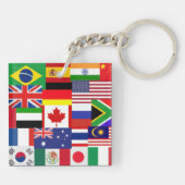 Wereldvlaggen Sleutelhanger (Achterkant)