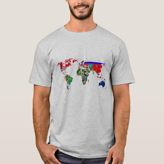 Wereldvlaggen T-shirt (Voorkant)