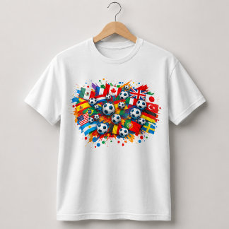 Wereldvoetbal 2026 USA Vlag T-Shirt | Voetbalfan