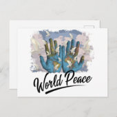 Wereldvrede Briefkaart (Voorkant / Achterkant)