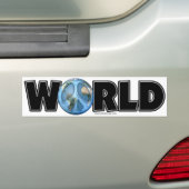 Wereldvrede Bumpersticker (Op auto)