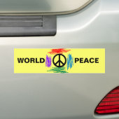 WERELDVREDE BUMPERSTICKER (Op auto)