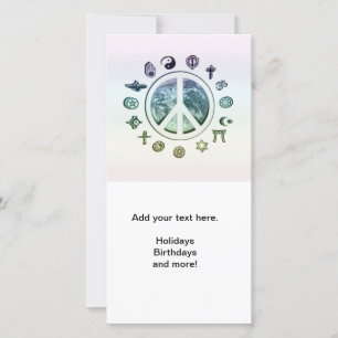 Wereldvrede Feestdagenkaart