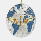 Wereldvrede Keramisch Ornament (Links)