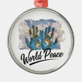 Wereldvrede Metalen Ornament (Voorkant)