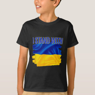 Wereldvrede Ondersteun Oekraïense Vlag Ik Sta Met T-shirt