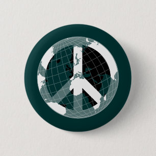 Wereldvrede Ronde Button 5,7 Cm
