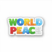 Wereldvrede Sticker (Voorkant)